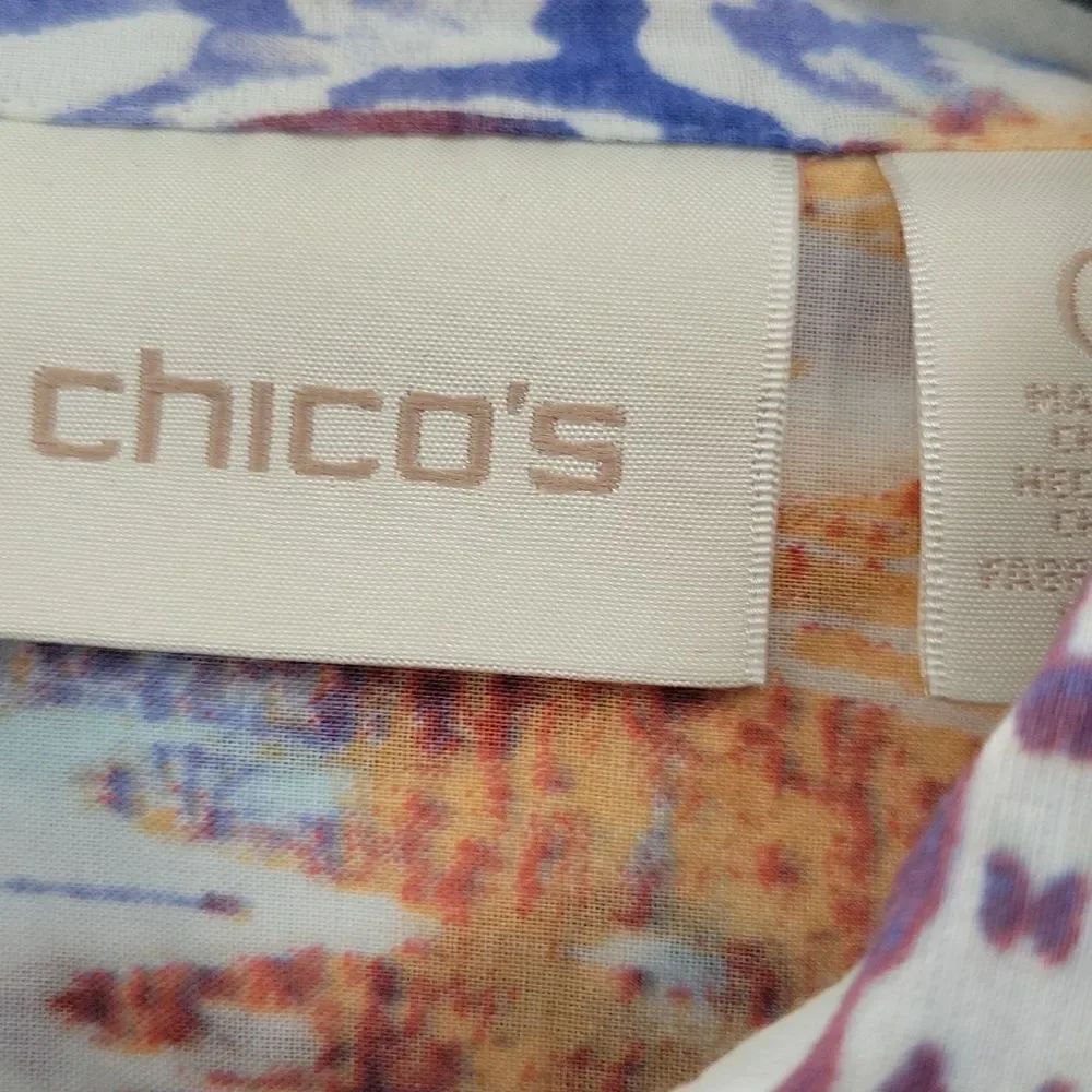 3 For$20 Chico's Multi color design top size 0 - Picture 2 of 8